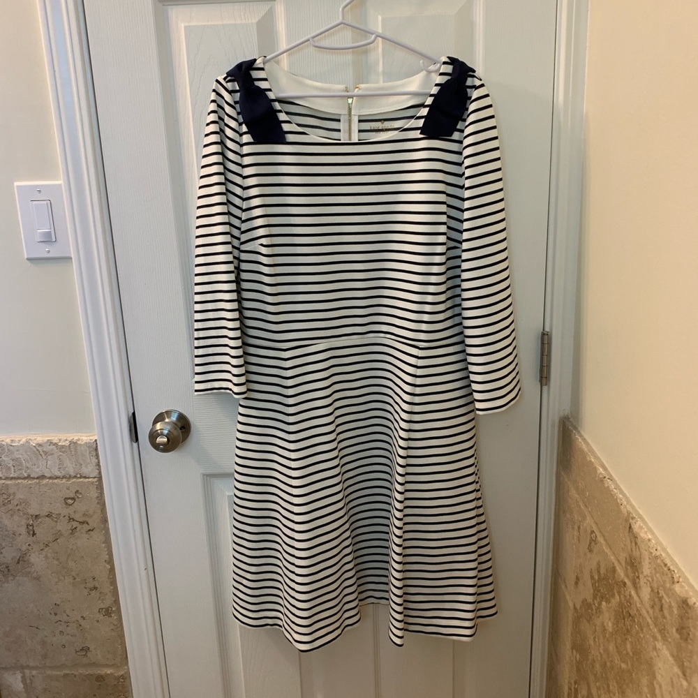 NWT Kate Spade striped bow dress